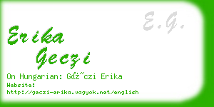 erika geczi business card
